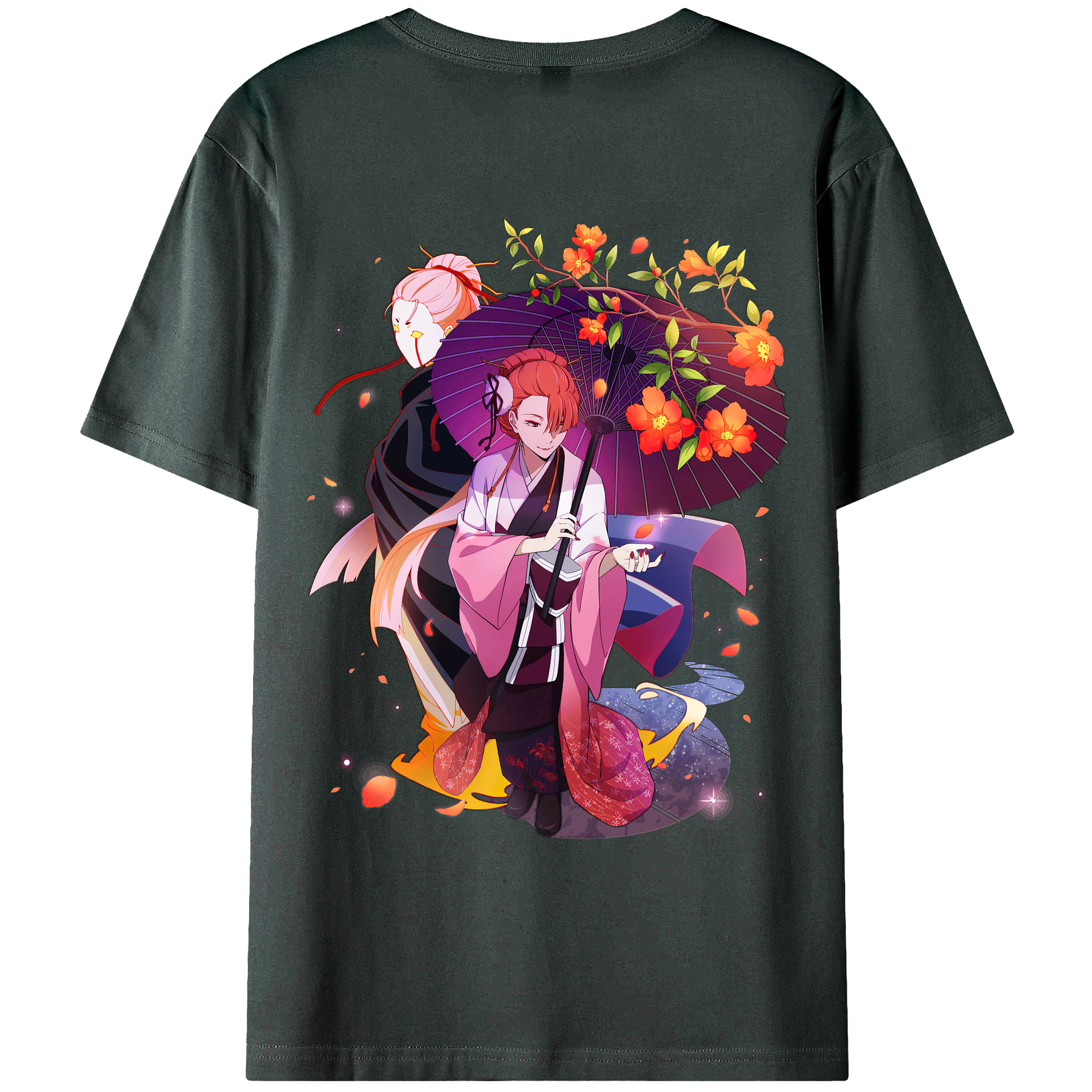 （画像用） 文豪ストレイドッグス Bungo Stray Dogs 綿100％ メンズ半袖Tシャツ（バックプリント） 通気性